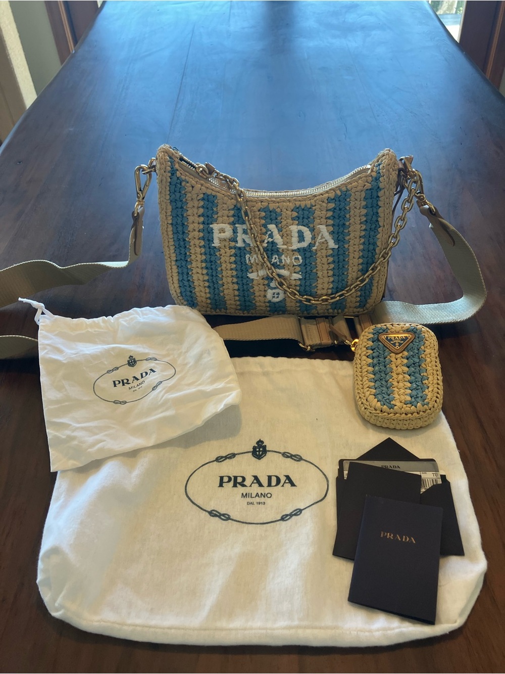 Prada Raffia comes with the additional strap to wear as Crossbody gorgeous! - Picture 6 of 9